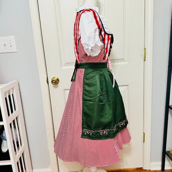 NWOT OKTOBERFEST HALLOWEEN DRINDL TRADITIONAL GERMAN MAID DRESS 2 PIECE - Picture 6 of 9